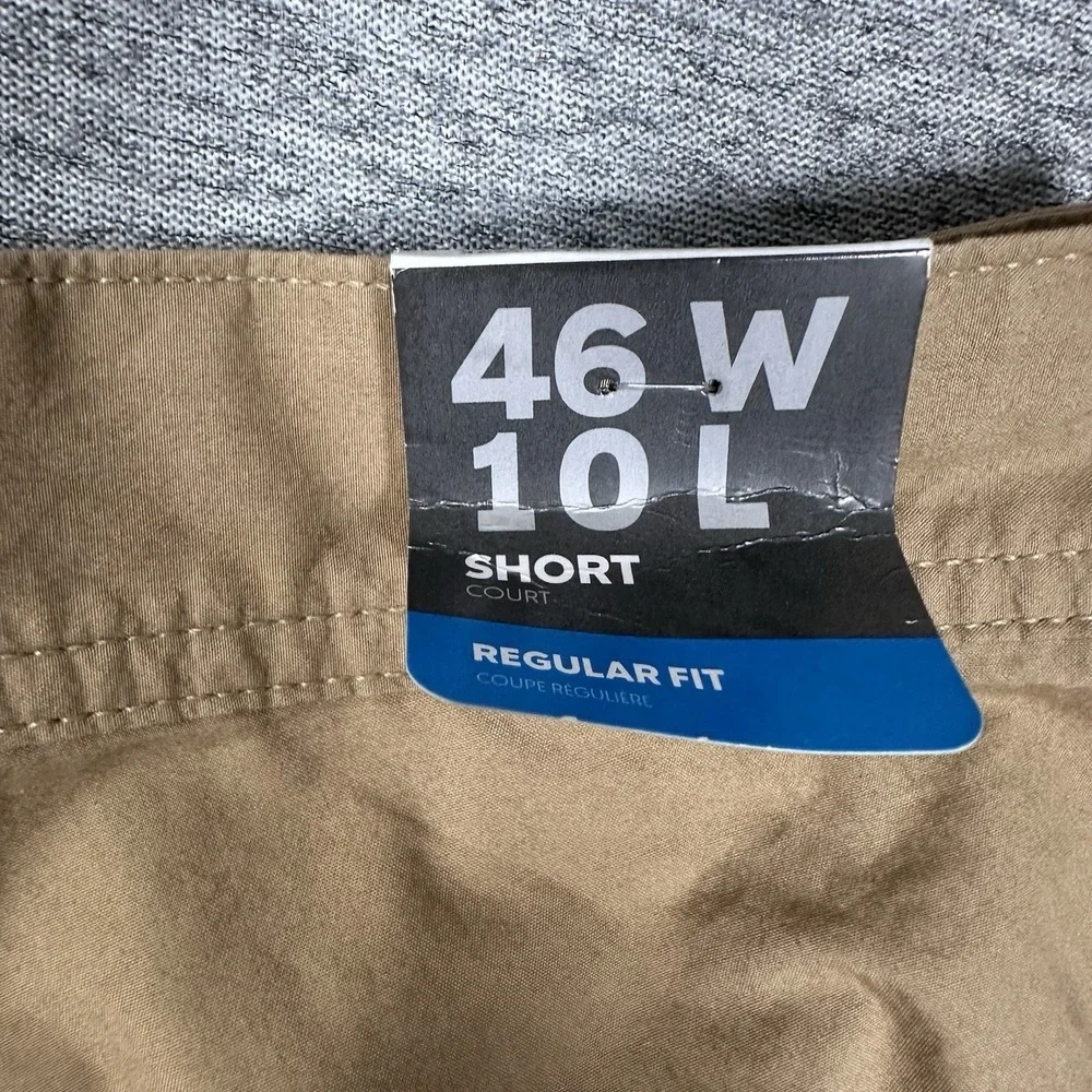 Columbia Shorts Mens 46 Brown Washed Out 10'' Inseam Hiking Outdoor Chino NEW